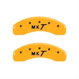 MGP 4 Caliper Covers Engraved Front Lincoln Engraved Rear MKT Yellow finish black ch thumbnail 2