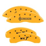 MGP 4 Caliper Covers Engraved Front Lincoln Engraved Rear MKT Yellow finish black ch thumbnail 5