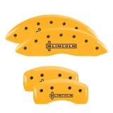 MGP 4 Caliper Covers Engraved Front Lincoln Engraved Rear MKT Yellow finish black ch thumbnail 8