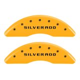 MGP 4 Caliper Covers Engraved Front & Rear Bowtie Black finish silver ch thumbnail 6