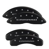 MGP 4 Caliper Covers Engraved Front & Rear Chevy racing Black finish silver ch thumbnail 3