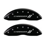 MGP 4 Caliper Covers Engraved Front & Rear With stripes/Charger Black finish silver ch thumbnail 5