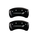 MGP 4 Caliper Covers Engraved Front & Rear With stripes/Charger Black finish silver ch thumbnail 9