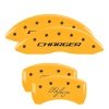 MGP 4 Caliper Covers Engraved Front Charger Engraved Rear RT Yellow finish black ch thumbnail 8