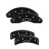 MGP 4 Caliper Covers Engraved Front & Rear Cursive/Charger Black finish silver ch thumbnail 3