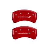 MGP 4 Caliper Covers Engraved Front & Rear With stripes/Dodge Yellow finish black ch thumbnail 9