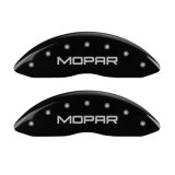 MGP 4 Caliper Covers Engraved Front & Rear MOPAR Black finish silver ch thumbnail 3