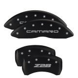 MGP 4 Caliper Covers Engraved Front & Rear MOPAR Black finish silver ch thumbnail 6