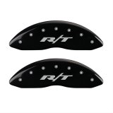 MGP 4 Caliper Covers Engraved Front & Rear RT1-Truck Black finish silver ch thumbnail 1