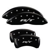 MGP 4 Caliper Covers Engraved Front & Rear RT1-Truck Black finish silver ch thumbnail 3