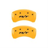 MGP 4 Caliper Covers Engraved Front & Rear RT1-Truck Yellow finish black ch thumbnail 2