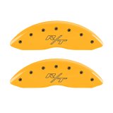 MGP 4 Caliper Covers Engraved Front & Rear Vintage Style/RT Yellow finish black ch thumbnail 5