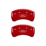 MGP 4 Caliper Covers Engraved Front & Rear Oval logo/Ford Red finish silver ch thumbnail 7
