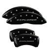 MGP 4 Caliper Covers Engraved Front & Rear Explorer Black finish silver ch thumbnail 8