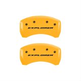 MGP 4 Caliper Covers Engraved Front & Rear Explorer Yellow finish black ch thumbnail 1