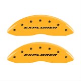 MGP 4 Caliper Covers Engraved Front & Rear Explorer Yellow finish black ch thumbnail 2
