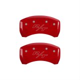 MGP 4 Caliper Covers Engraved Front Block/Challenger Engraved Rear Vintage Style/RT Red fnsh slvr ch thumbnail 2