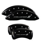 MGP 4 Caliper Covers Engraved Front & Rear With stripes/Challenger Black finish silver ch thumbnail 3