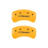 MGP 4 Caliper Covers Engraved Front & Rear With stripes/Challenger Black finish silver ch thumbnail 9