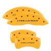 MGP 4 Caliper Covers Engraved Front & Rear Block/Challenger Yellow finish black ch thumbnail 8