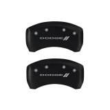 MGP 4 Caliper Covers Engraved Front & Rear With stripes/Dodge Red finish silver ch thumbnail 7