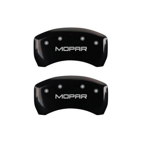 MGP 4 Caliper Covers Engraved Front & Rear MOPAR Black finish silver ch thumbnail 9