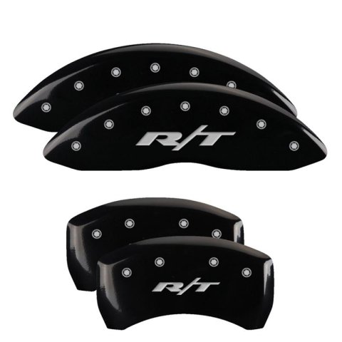 MGP 4 Caliper Covers Engraved Front & Rear RT1-Truck Black finish silver ch thumbnail 2