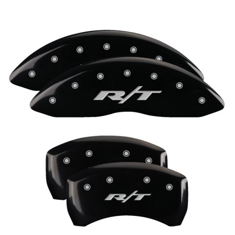 MGP 4 Caliper Covers Engraved Front & Rear RT1-Truck Black finish silver ch thumbnail 5