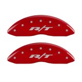 MGP 4 Caliper Covers Engraved Front & Rear RT1-Truck Red finish silver ch thumbnail 1