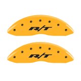 MGP 4 Caliper Covers Engraved Front & Rear RT1-Truck Yellow finish black ch thumbnail 4