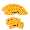 MGP 4 Caliper Covers Engraved Front & Rear RT1-Truck Yellow finish black ch thumbnail 8