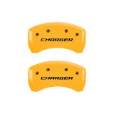 MGP 4 Caliper Covers Engraved Front Charger Engraved Rear RT Black finish silver ch thumbnail 7