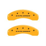 MGP 4 Caliper Covers Engraved Front & Rear Explorer Yellow finish black ch thumbnail 2