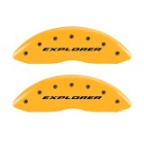 MGP 4 Caliper Covers Engraved Front & Rear Explorer Yellow finish black ch thumbnail 7