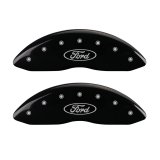 MGP Front set 2 Caliper Covers Engraved Front Oval logo/Ford Black finish silver ch thumbnail 2