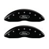 MGP Front set 2 Caliper Covers Engraved Front Oval logo/Ford Black finish silver ch thumbnail 5