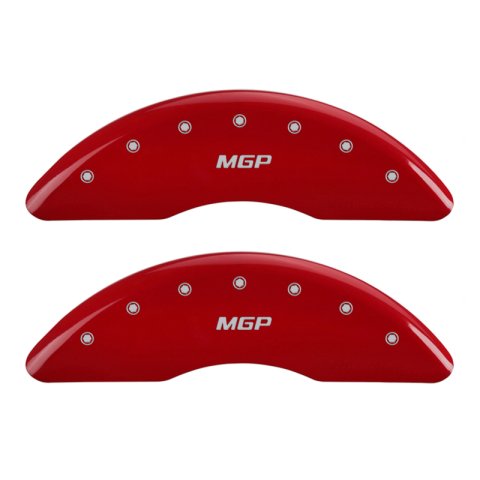MGP 4 Caliper Covers Engraved Front & Rear MGP Red finish silver ch thumbnail 3