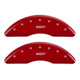 MGP 4 Caliper Covers Engraved Front & Rear MGP Red finish silver ch thumbnail 4