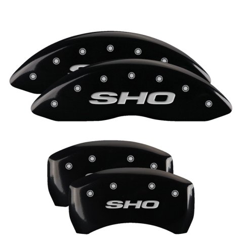 MGP 4 Caliper Covers Engraved Front & Rear MGP Black finish silver ch thumbnail 3
