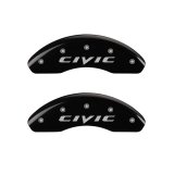 MGP Front set 2 Caliper Covers Engraved Front 2015/Civic Black finish silver ch thumbnail 2