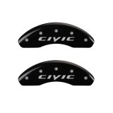 MGP Front set 2 Caliper Covers Engraved Front 2015/Civic Black finish silver ch thumbnail 3