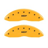 MGP 4 Caliper Covers Engraved Front & Rear MGP Yellow finish black ch thumbnail 1