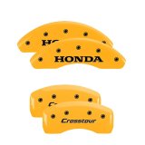 MGP 4 Caliper Covers Engraved Front Honda Engraved Rear Crosstour Yellow finish black ch thumbnail 3