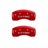 MGP 4 Caliper Covers Engraved Front & Rear i-Vtec Red finish silver ch thumbnail 2