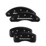 MGP Front set 2 Caliper Covers Engraved Front Bowtie Black finish silver ch thumbnail 5