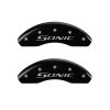 MGP Front set 2 Caliper Covers Engraved Front Sonic Black finish silver ch thumbnail 7