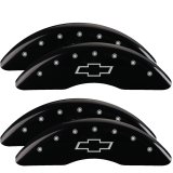 MGP Front set 2 Caliper Covers Engraved Front Sonic Yellow finish black ch thumbnail 6
