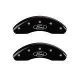 MGP Front set 2 Caliper Covers Engraved Front Oval logo/Ford Black finish silver ch thumbnail 1