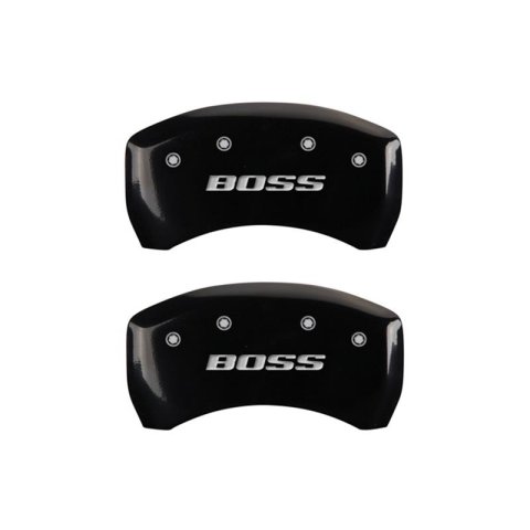 MGP Rear set 2 Caliper Covers Engraved Rear Boss Black finish silver ch thumbnail 2