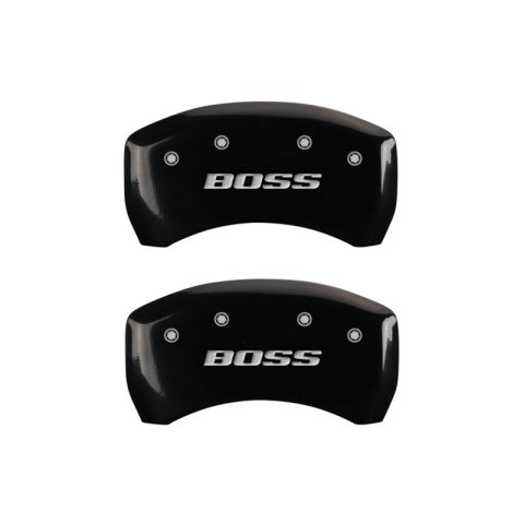 MGP Rear set 2 Caliper Covers Engraved Rear Boss Black finish silver ch thumbnail 3